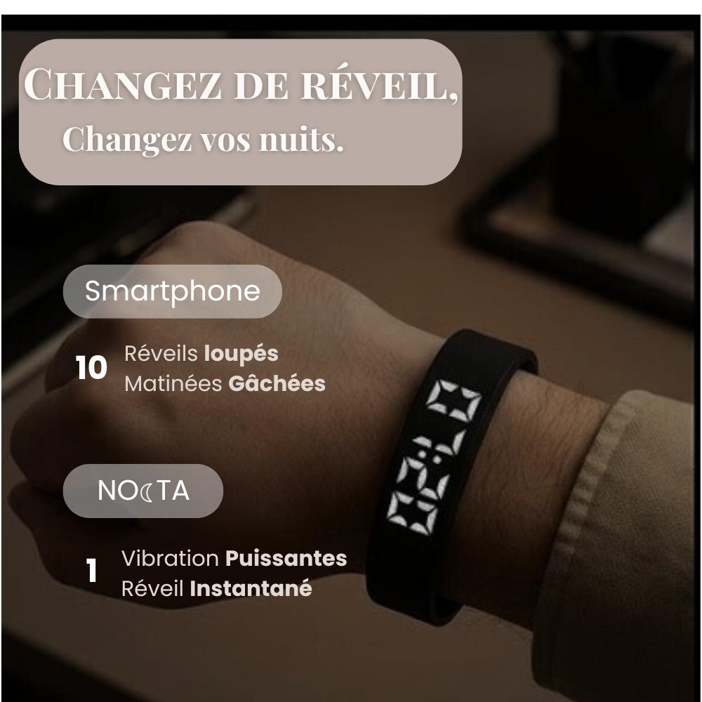 NO☾TA - Bracelet réveil vibrant