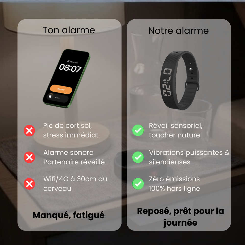 NO☾TA - Bracelet réveil vibrant